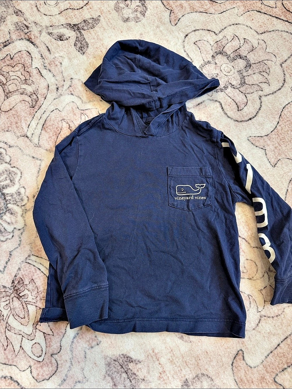 Vineyard Vines Toddler American Flag Whale Pocket Hoodie American Flag Whale